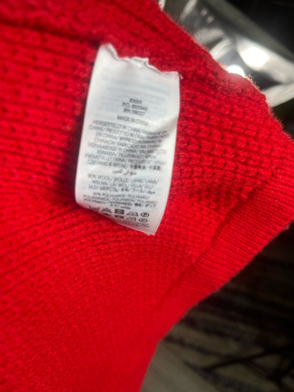 Boden Wool Red Button Up Knit textured stitch Cardigan sweater size 6 - Picture 8 of 8